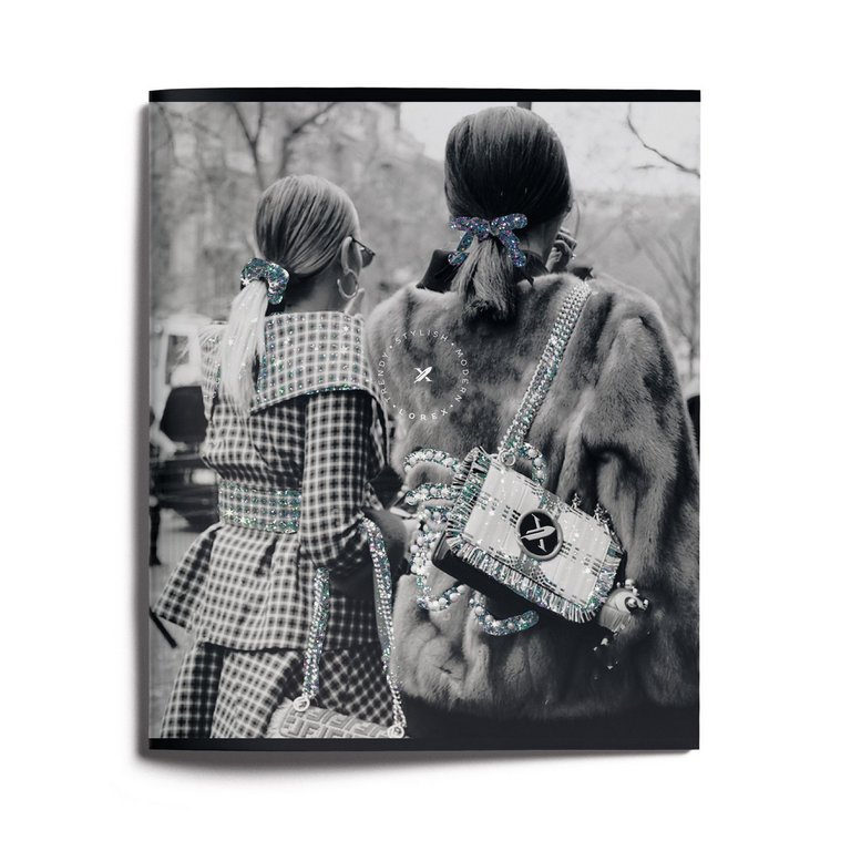 Тетрадь 48 лист кл. А5 на скрепке LOREX "FASHION STYLE" мел. карт. запеч. форз., soft touch, блёстки