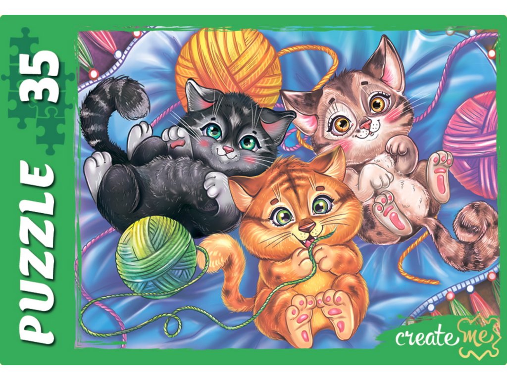 Пазлы   35 дет. "Забавные Котики" Рыжий КОТ