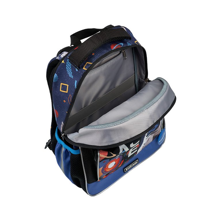 Рюкзак школьный для мальчика ErichKrause ErgoLine 15L "Cosmonaut" 39*28*14 см, синий