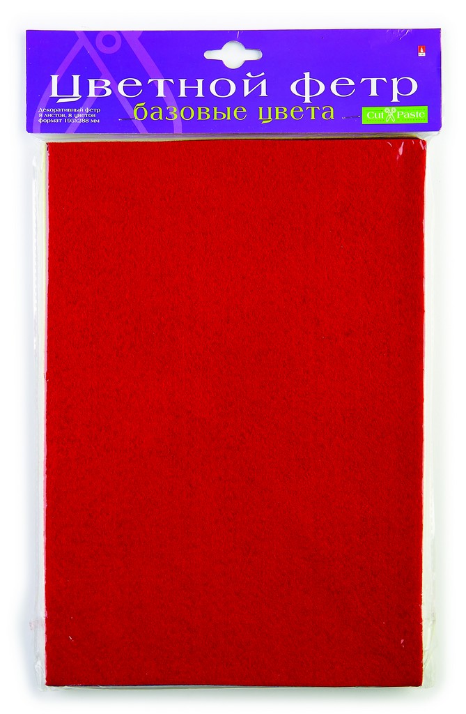 Фетр А4 (набор 8 листов 8цв) Базовые цвета HobbyTime