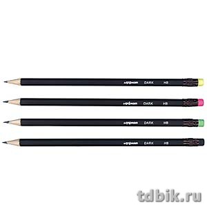 Карандаш ч/г HB inФормат Dark c ластиком