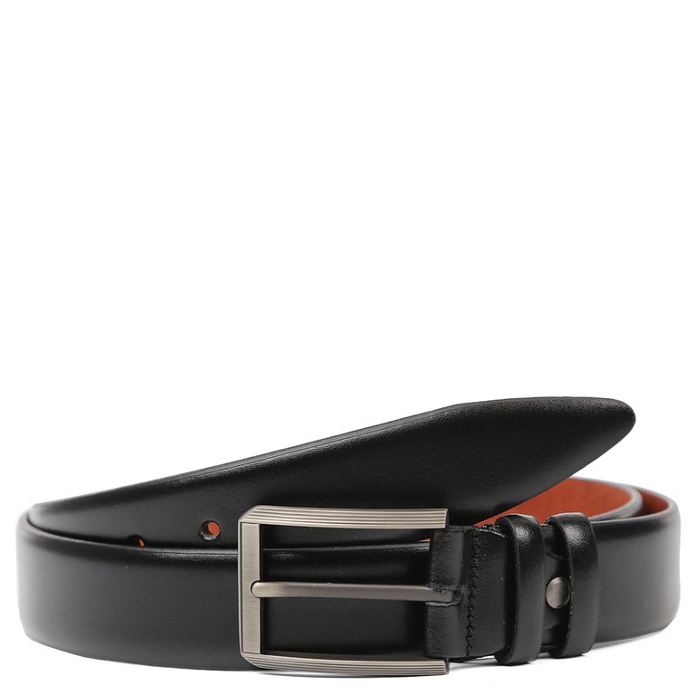 Ремень FABRETTI мужской, 35 мм, натуральная кожа, черный