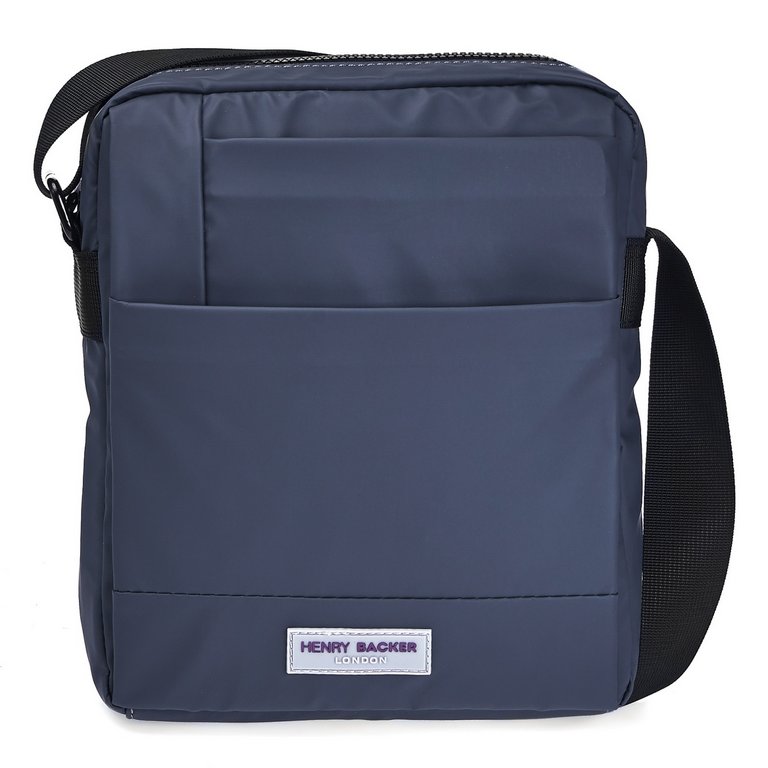 Сумка мужская Henry Backer полиэстер, на плечевом ремне, синяя