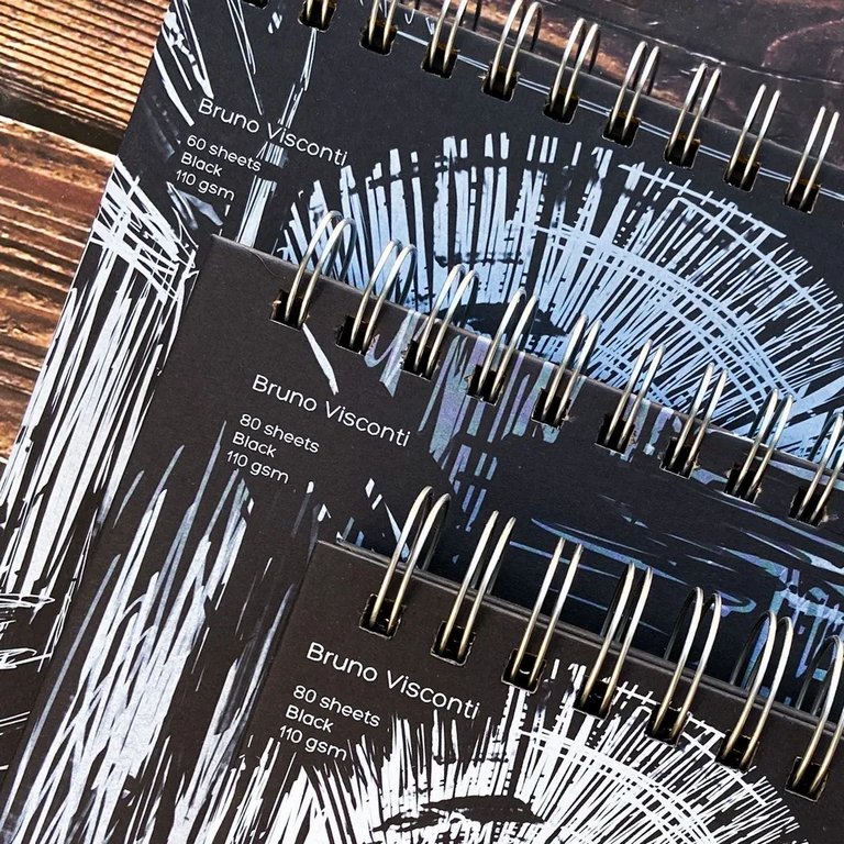 Скетчбук 180*260 мм, 80л. гребень "SKETCHBOOK" ЧЕРНЫЙ 110 гр. (4 ВИДА)