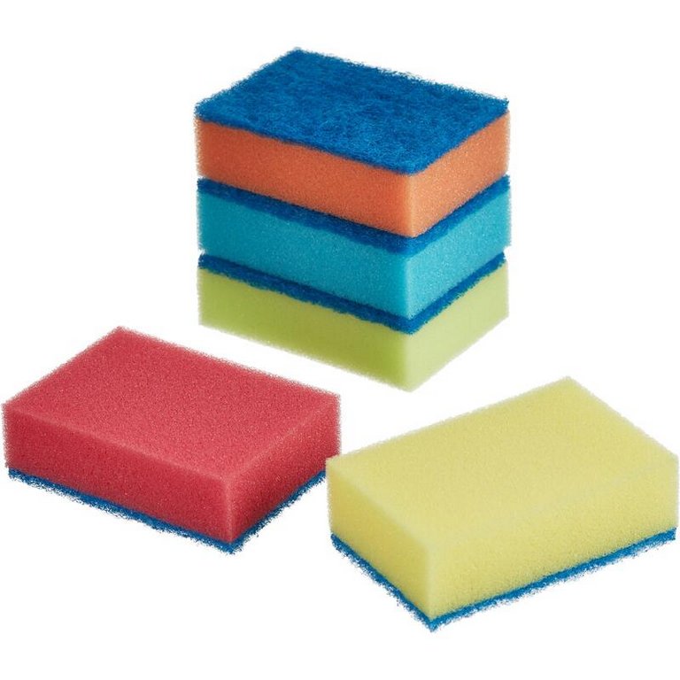 Губка для посуды поролоновая 92*65*30 мм, 5 шт/уп Luscan MAXI