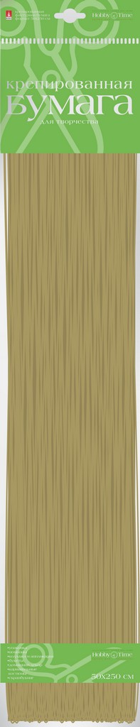 Бумага креповая металлизированная, золото, Альт