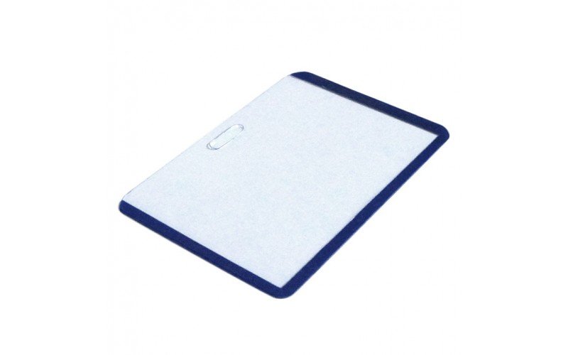 Бейдж горизонтальный 100*65мм без шнура, синий