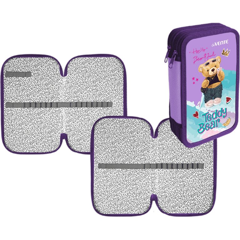 Пенал 2 отд. для девочки deVENTE "Teddy Bear" 20,5 *12 см. (ламин. картон)