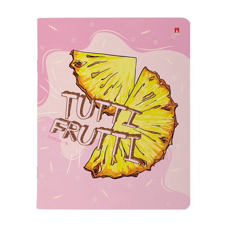 Тетрадь 96 лист кл. А5 на скрепке "Tutti Fruiti" ассорти