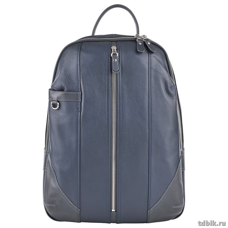 Рюкзак женский Dr.Koffer 32*42*14 см, нат. кожа, синий