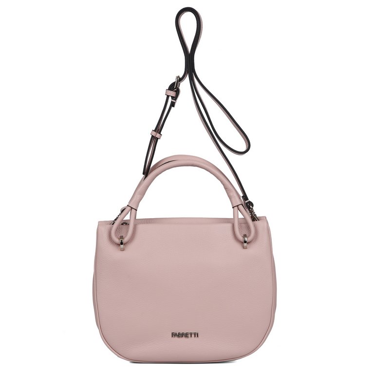 Сумка женская FABRETTI 27х20х12 см, нат. кожа, розовый