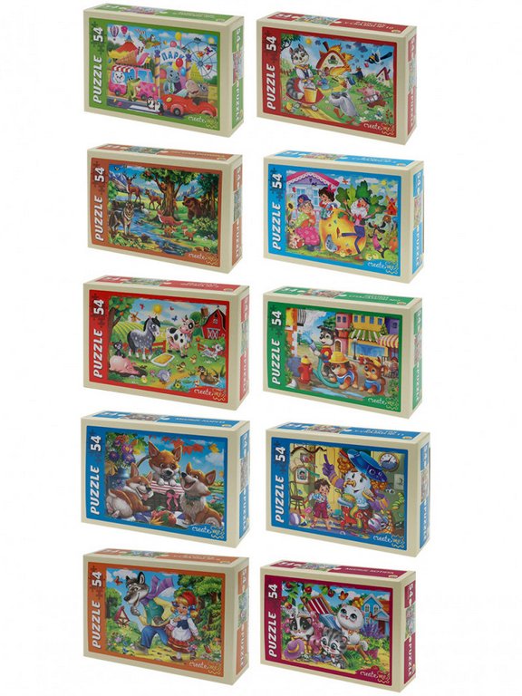 Пазлы   54 дет. "Милые картинки" (ассорти) Рыжий КОТ