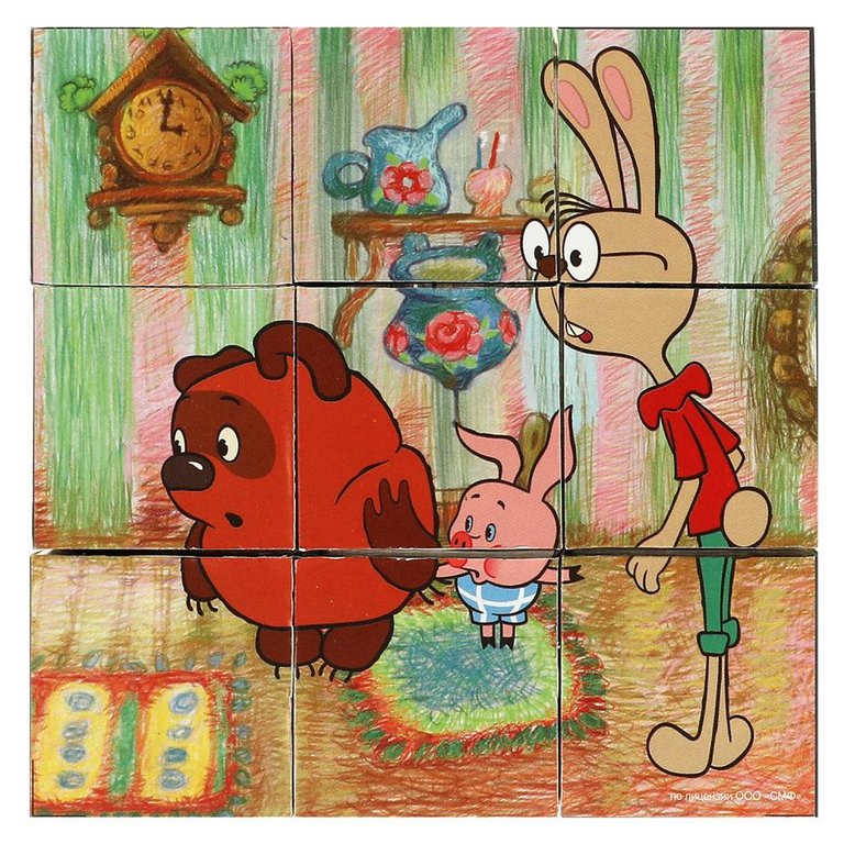 Игра развивающая Кубики "Союзмультфильм. Винни-пух" Умные игры (9 кубиков)