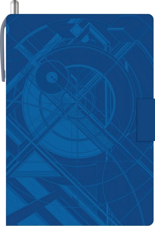 Блокнот А6  50л., 105*150 мм, LAMARK +ручка, "Синий", вн.блок на спирали