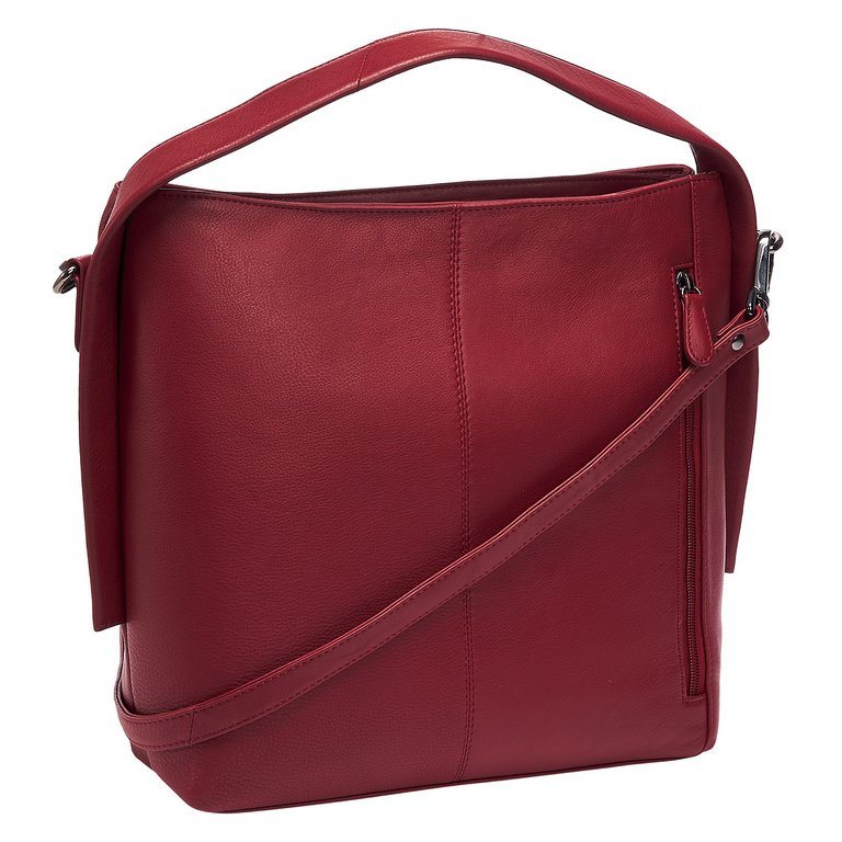 Сумка женская Dr.Koffer 29х30х10см см, нат.кожа бордовая