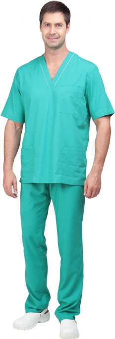 Спецодежда Костюм "Хирурга" мужской р-р 52-54/170-176, цвет зеленый