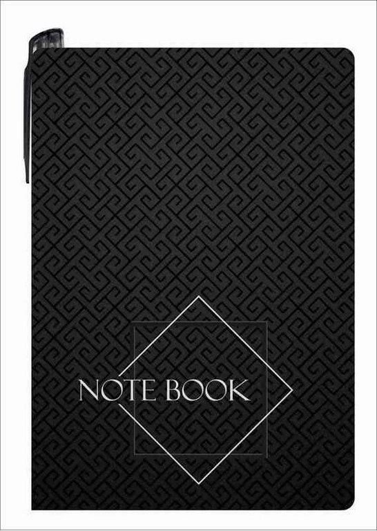 Блокнот А6  50л., 105*150 мм, LAMARK +ручка, "Черный", вн.блок на спирали