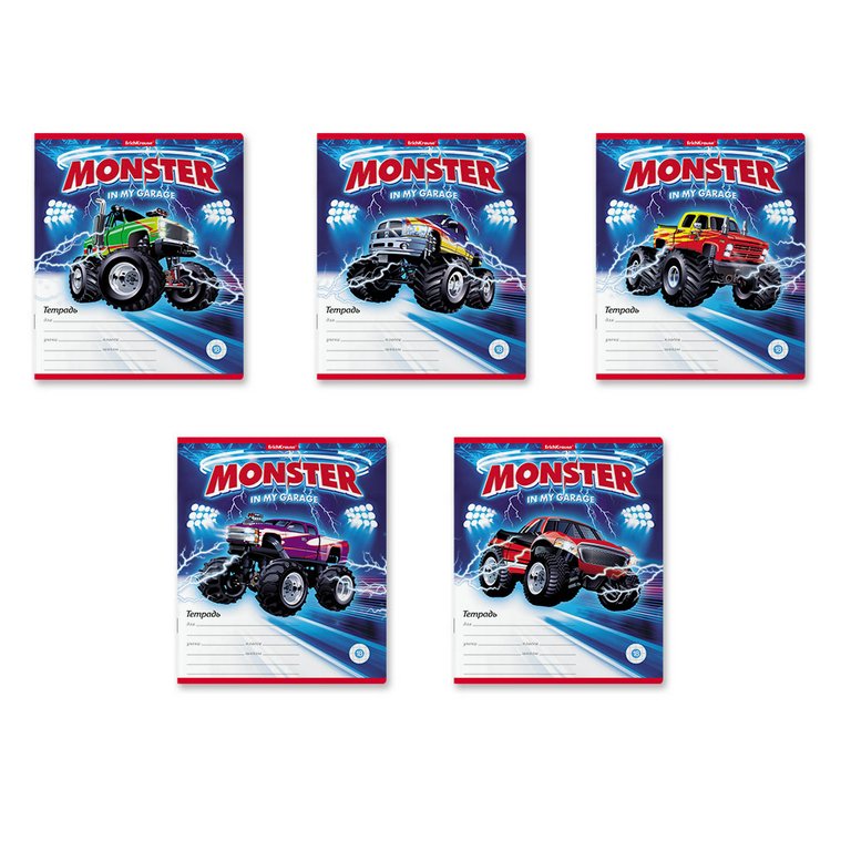 Тетрадь 18 лист кл. А5 "Monster Car" ассорти