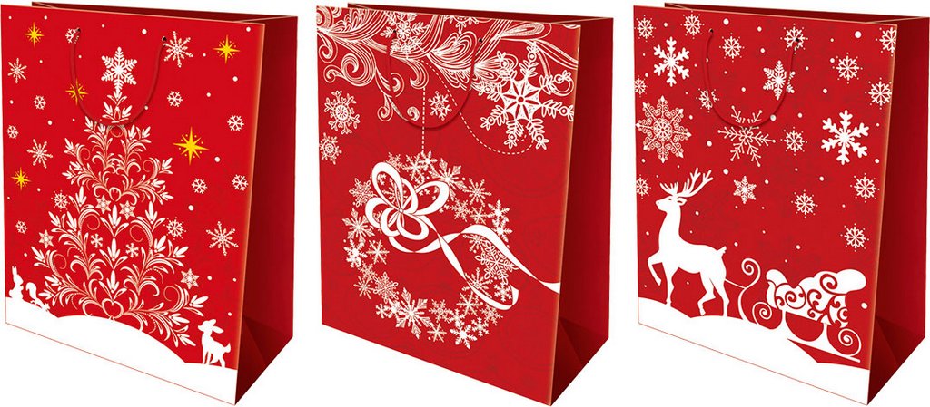 Пакет бумажный НГ 18*21см ламиниров. (ассорти)