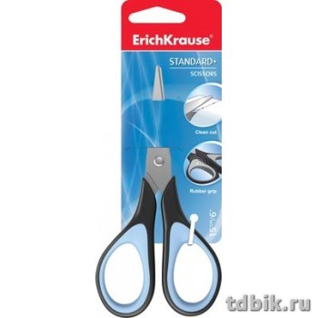 Ножницы 150 мм рукоятка с резиновыми вставками  Erich Krause "Standard+"