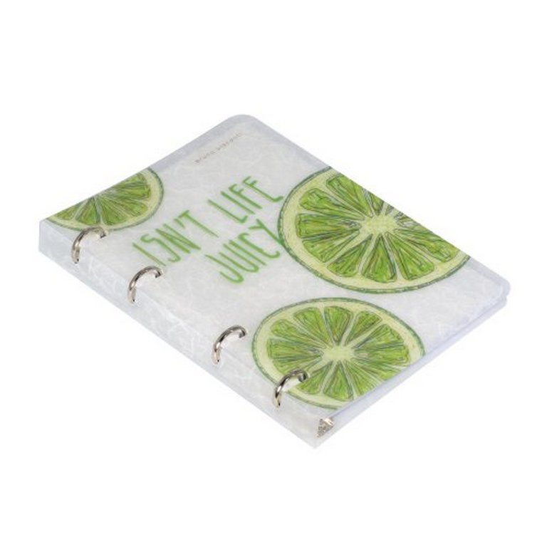 Тетрадь 80 лист кл. А5 на кольцах со сменным блоком "FRESH FRUITY "ЛАЙМ"