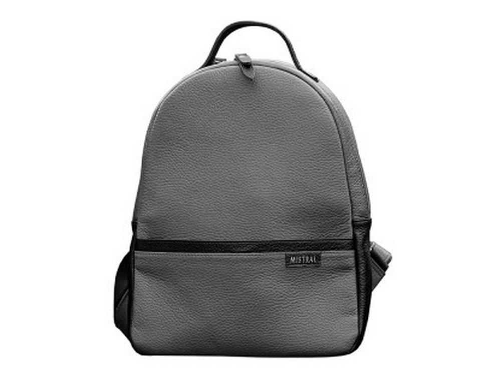 Рюкзак женский Mistral 32*25*12 см, цвет серый, нат. кожа
