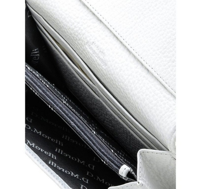 Портмоне D.Morelli женское "Альба" большое, нат.кожа, принт стрекоза