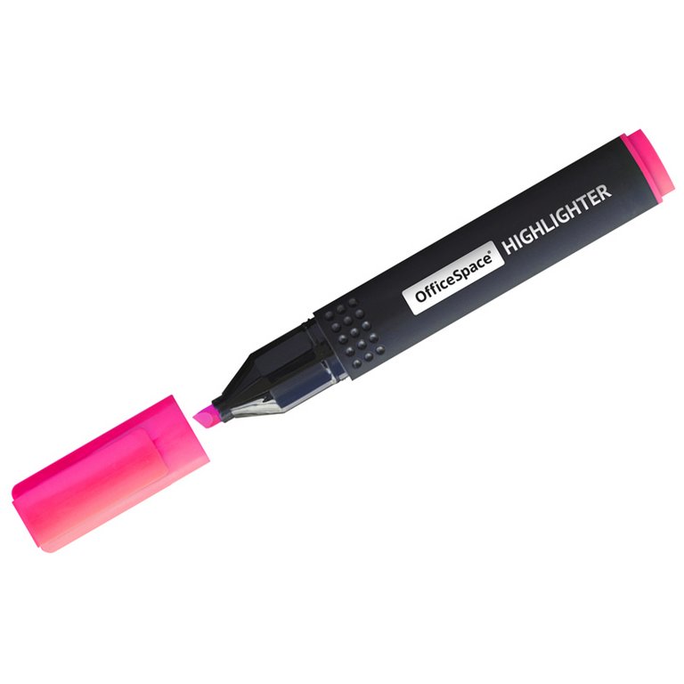 Текст-маркер OficeSpace 1-4 мм розовый, скошенный