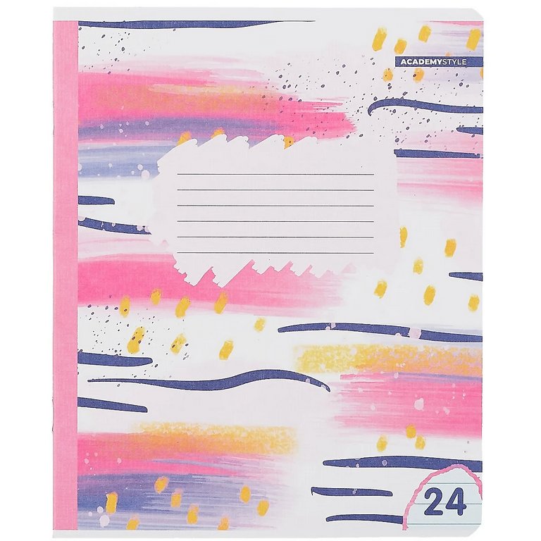 Тетрадь 24 лист лин. А5 "Мемфис-акварель" 5 видов