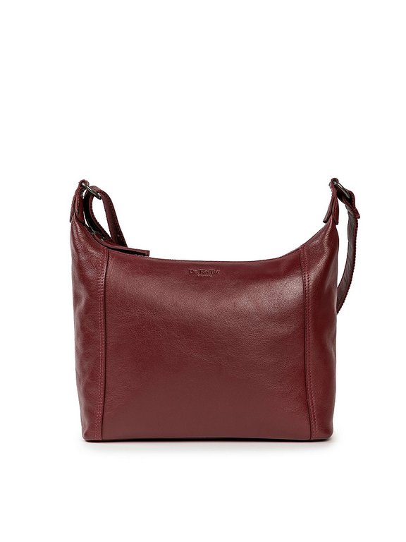 Сумка женская Dr.Koffer 28х22х11см см, нат.кожа бордовая