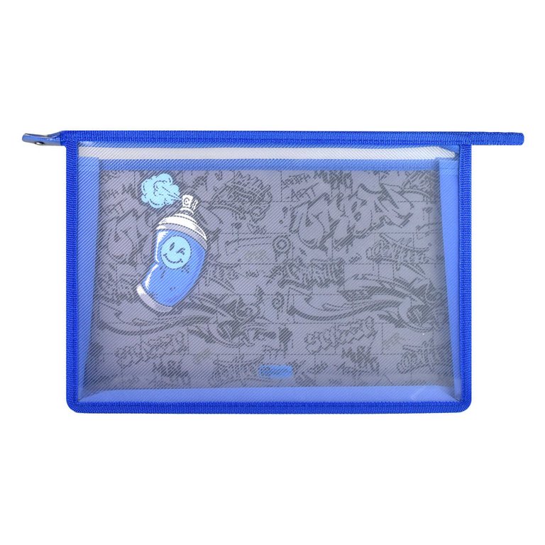 Папка для труда (А4) "ГРАФФИТИ" молния, внутренний разделитель с держателями