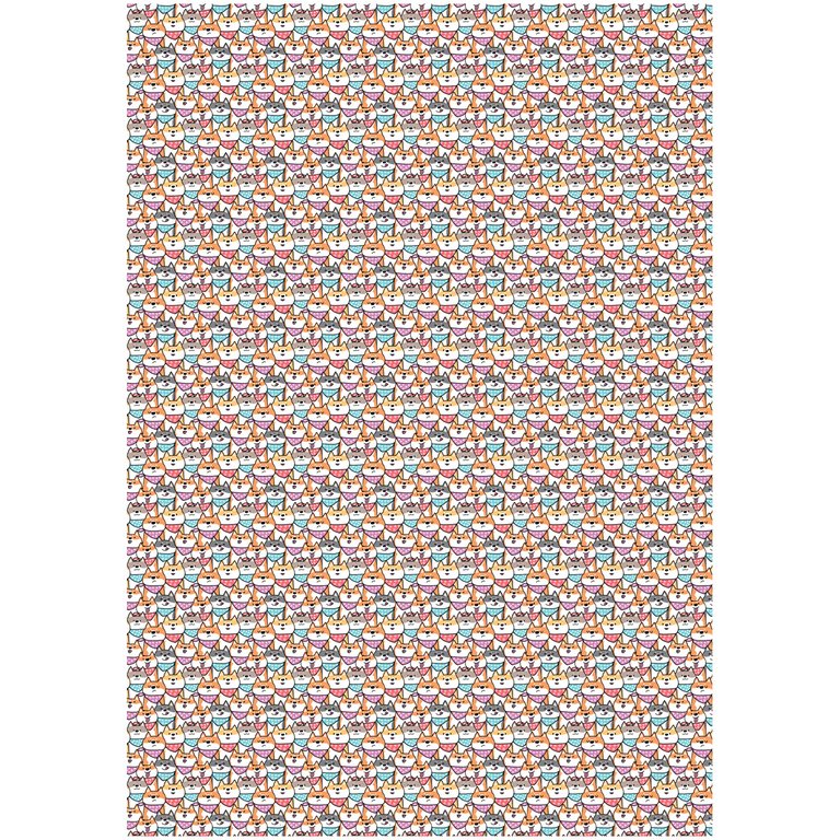 Бумага упаковочная 70*100см  в рулоне "Мир собак"