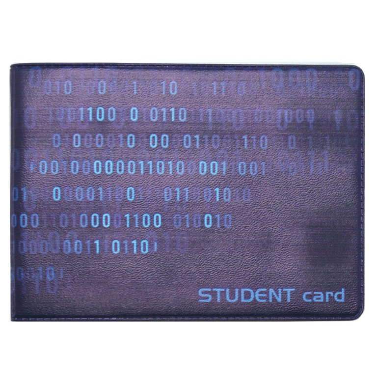 Обложка для студенческого билета "Код" кожзам, 83*220 мм