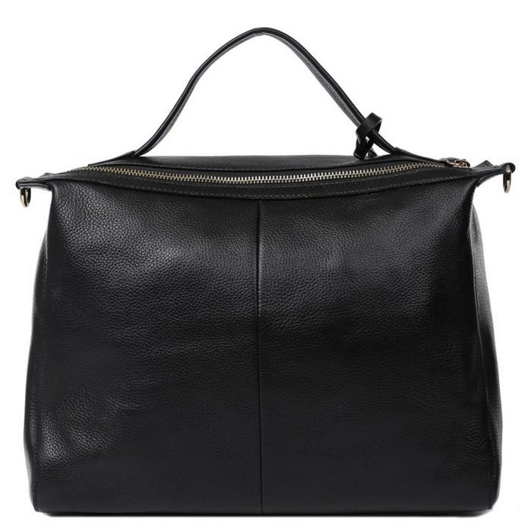 Сумка женская LEO VENTONI 34*24,5*12,5см, нат. кожа, черный