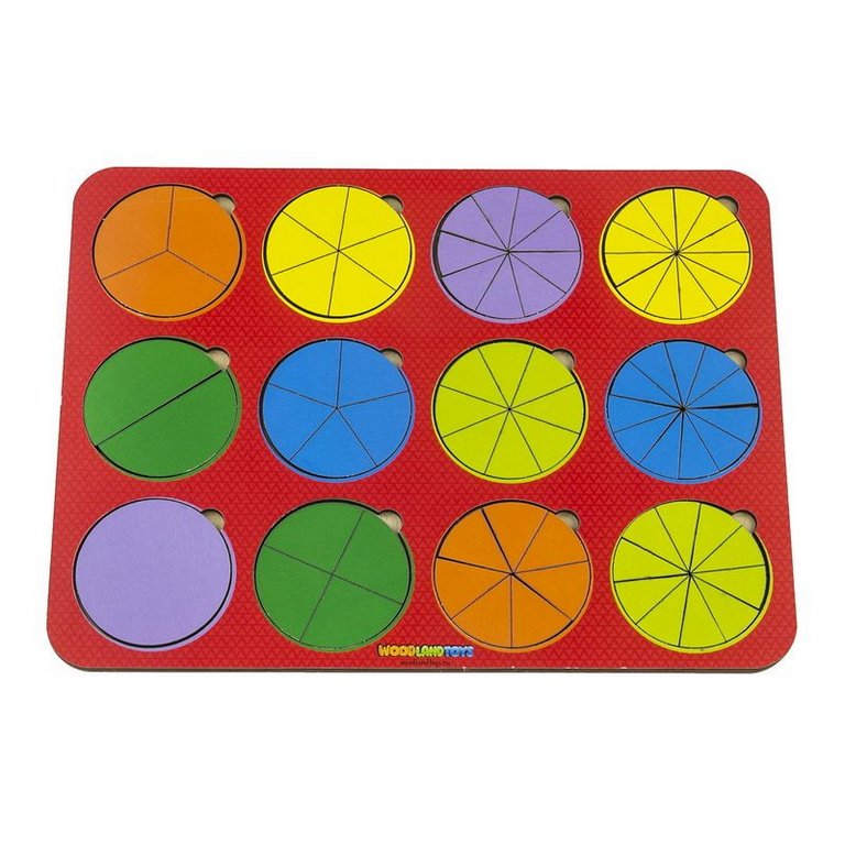Игра обучающая  Дроби "12 кругов, ур.1" (дерево) WOODLENDTOYS