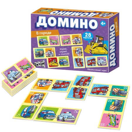 Игра настольная Домино "В городе" Русский стиль
