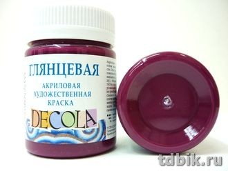 Краска акриловая художественная глянцевая 50мл бордовая Декола