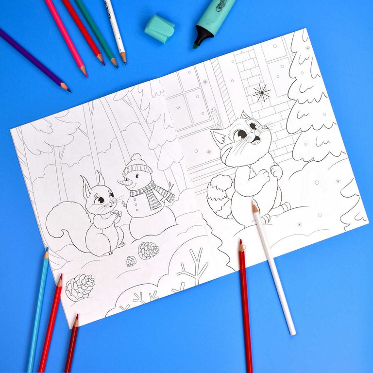 Раскраска А4 "Времена года. Зима" 8л Феникс+