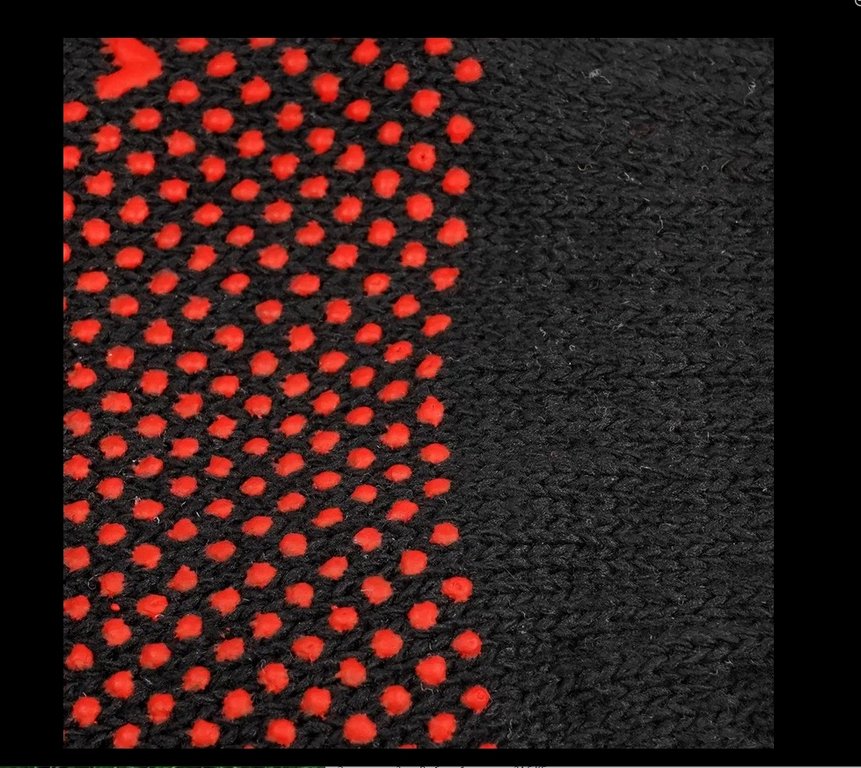 Перчатки х/б с ПВХ напылением, черные, двойные, 7 класс, 95 гр.