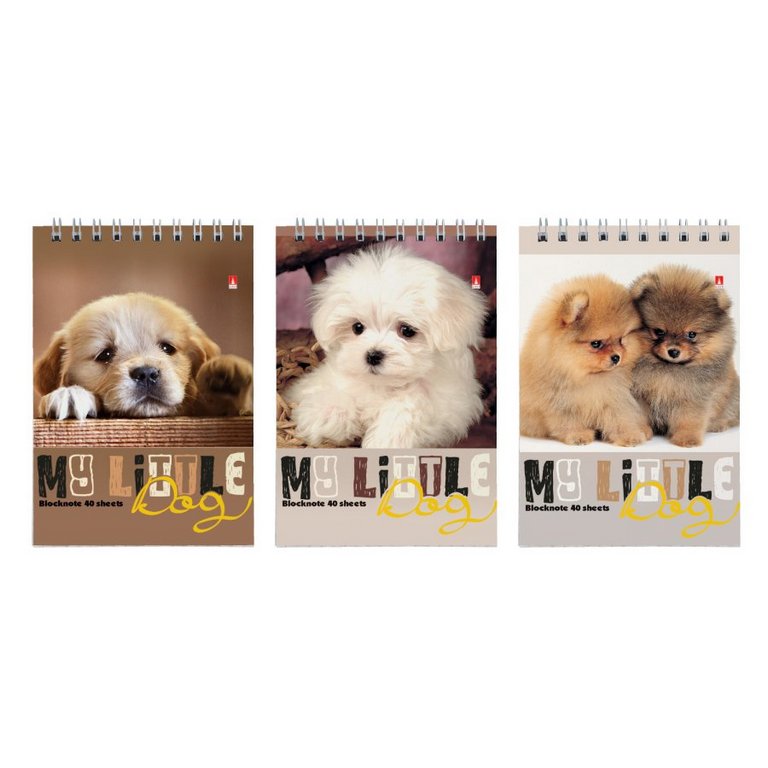 Блокнот А6  40л., 105*148 мм, на гребне "Собаки"