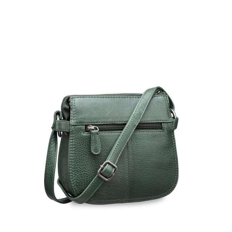 Сумка женская Dr.Koffer 18х16х7см см, нат.кожа зеленая