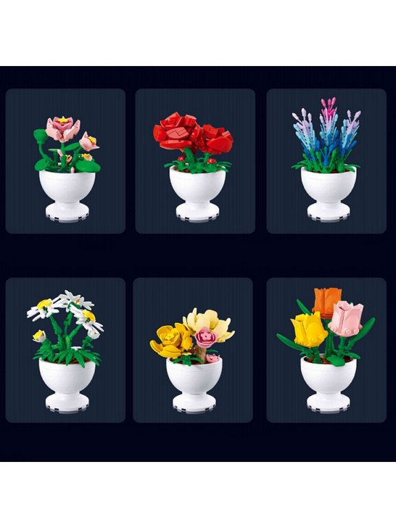 Конструктор пластиковый   АССОРТИ "Цветы" Sluban