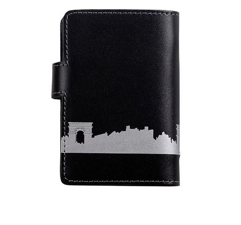 Визитница D.Morelli "Города" нат. кожа, принт Paris