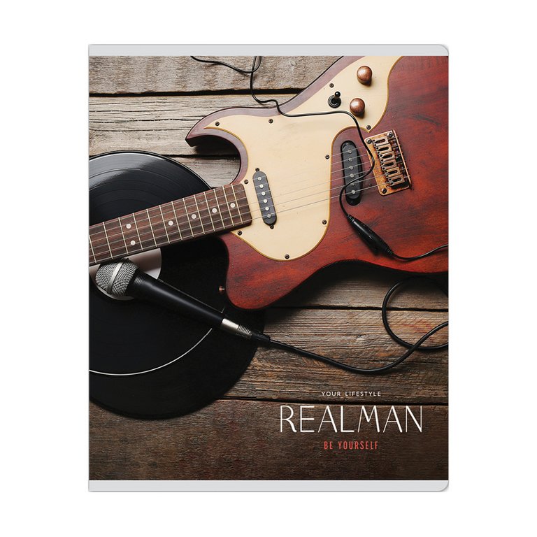 Тетрадь 48 лист кл. А5 на скрепке Greenwich Line "Realman", глянцевая ламинация, 70г/м2