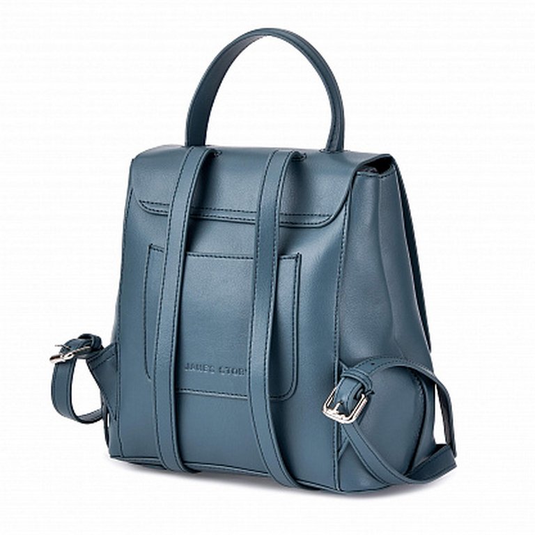 Рюкзак женский Jane's Story 22х24х13см, нат. кожа, синий
