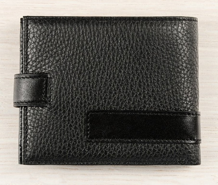 Портмоне D.Morelli мужское "Бруклин" с хляст., нат.кожа, цвет черный