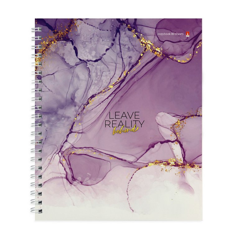 Тетрадь 80 лист кл. А5 на гребне "Мрамор" 5 ВИДОВ