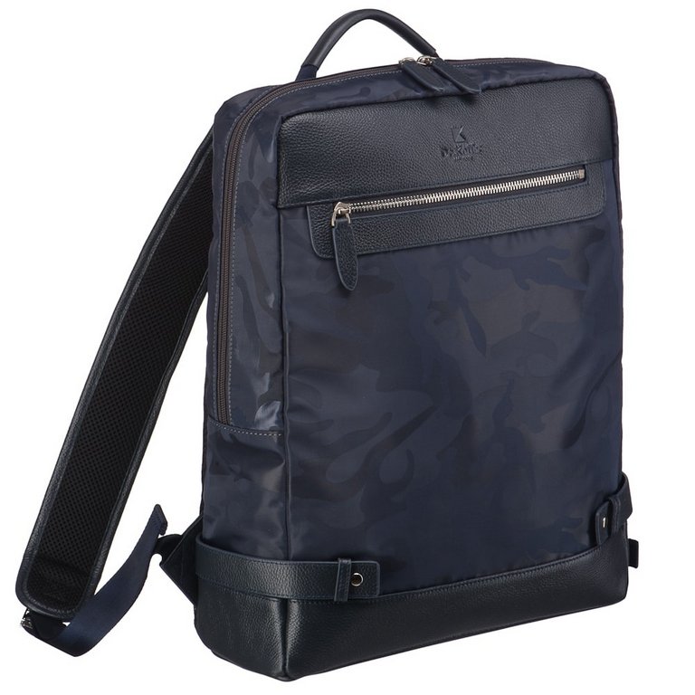 Рюкзак молодежный мужской  Dr.Koffer натуральная кожа/нейлон 32*40*11см, серый