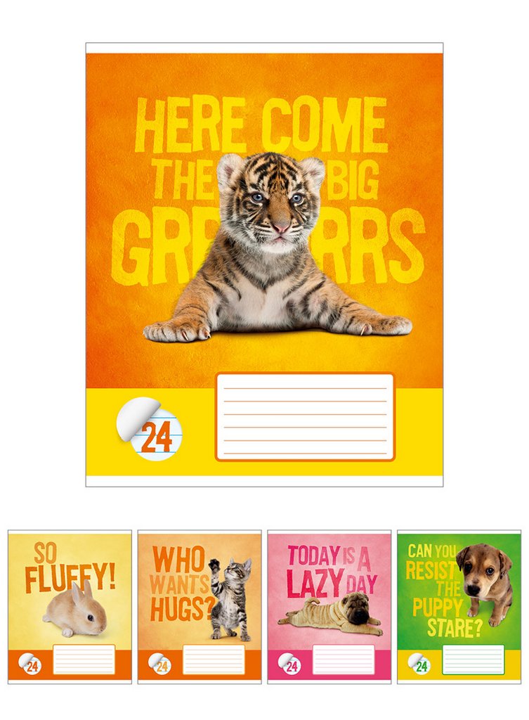 Тетрадь 24 лист лин. А5 "Animal Planet"