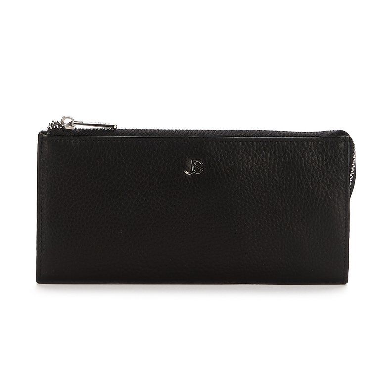 Портмоне Jane's Story женское 18см, нат.кожа, черное